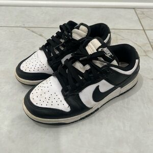Nike White Black Panda Dunk Low Sneakers Size 5.5 Women's